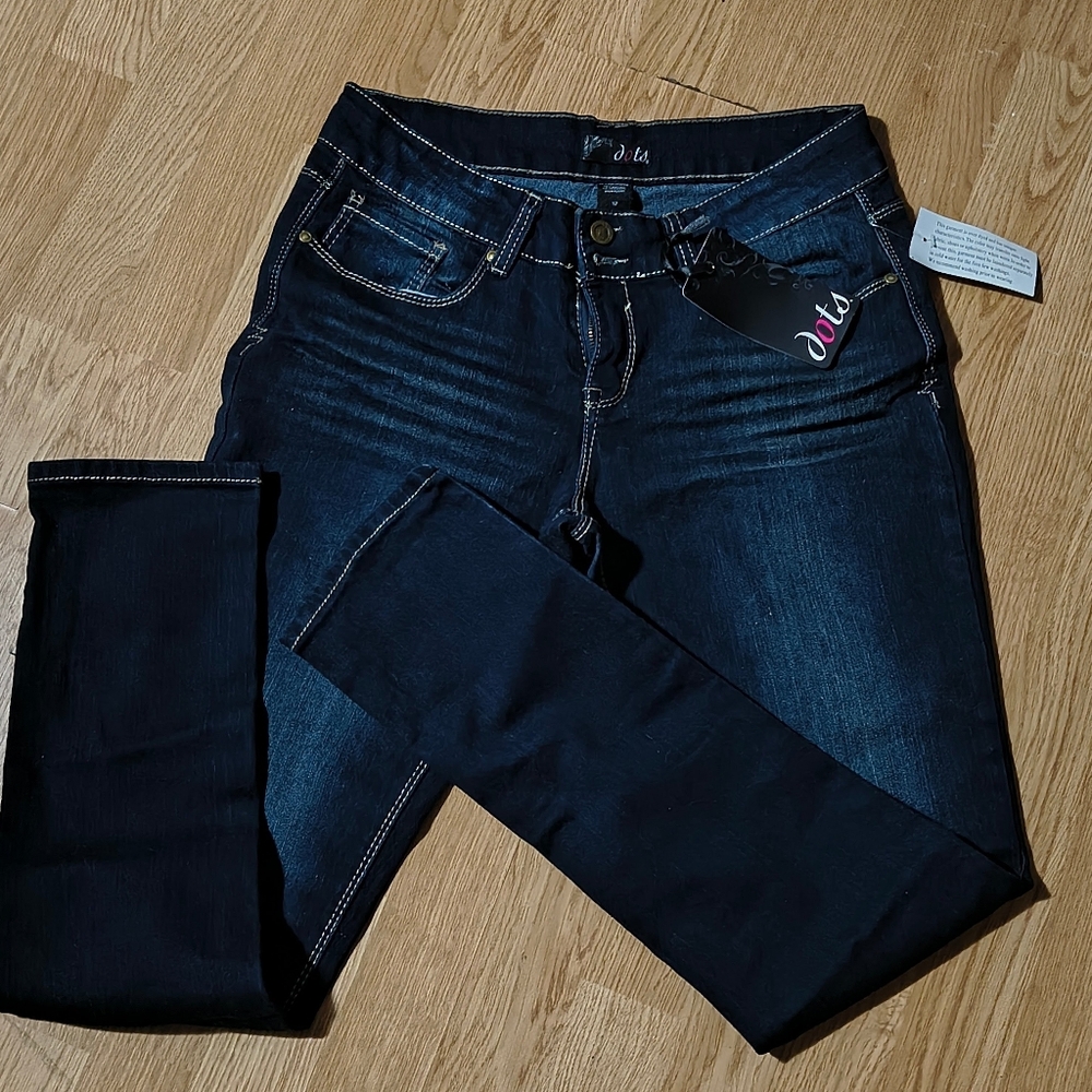 Vintage Dots Midnight Blue Skinny Jeans